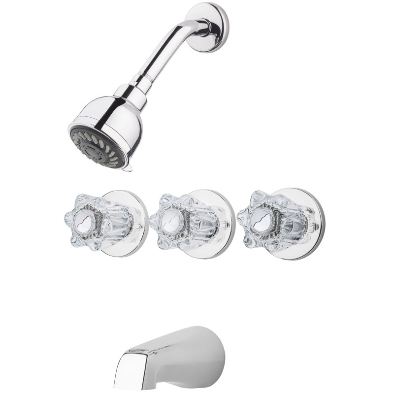 Pfister General Dual Function Tub and Shower Faucet with Knob Handle